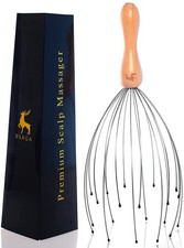 USAGA 20 Fingers Head Massager 1 Count Pack of 1 , Light Brown
