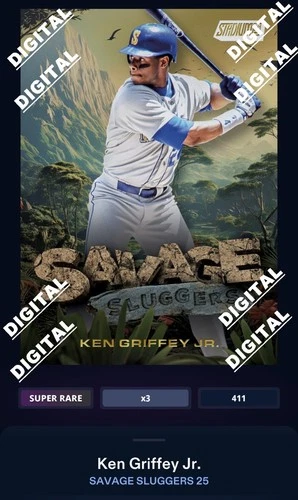 Topps Bunt Digital Card - Ken Griffey Jr - Savage Sluggers 25 - Gold -Super Rare
