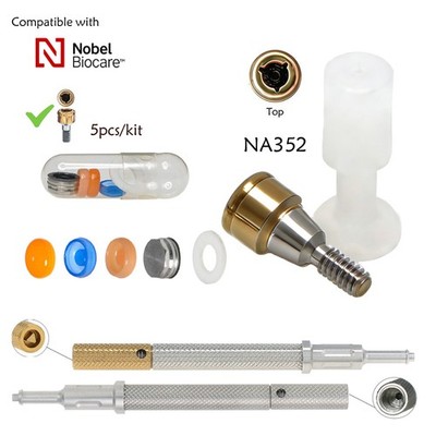 US Nobel Active Locator Overdenture Abutment Narrow Platform NP NA352 & Male Cap