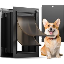 Doggy Door, All Aluminum Dog Door for Wall, Medium Doggie Pet Door, with Clos...