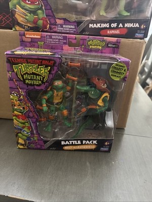 Teenage Mutant Ninja Turtles Mutant Mayhem Battle Pack Mikey Vs Leatherhead