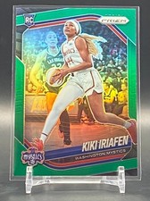 2025 Panini Prizm WNBA Kiki Iriafen Rookie Green Prizm #72 Washington Mystics RC
