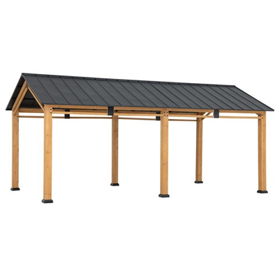 #ad #ad 11 ft. x 20 ft. Cedar Wood Frame Carport Outdoor Patio Hardtop Gazebo $2860.40