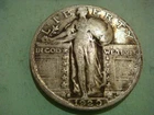 1929 S Standing Liberty Quarter album filler, actual coin in photo