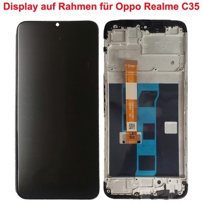 Display für Oppo Realme C35 RMX3511 Bildschirm Schwarz LCD + TOUCH + RAHMEN