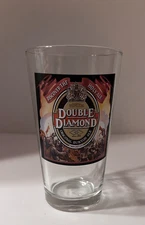 Double Diamond Original Button Ale   Logo Beer Pint Glass Souvenir