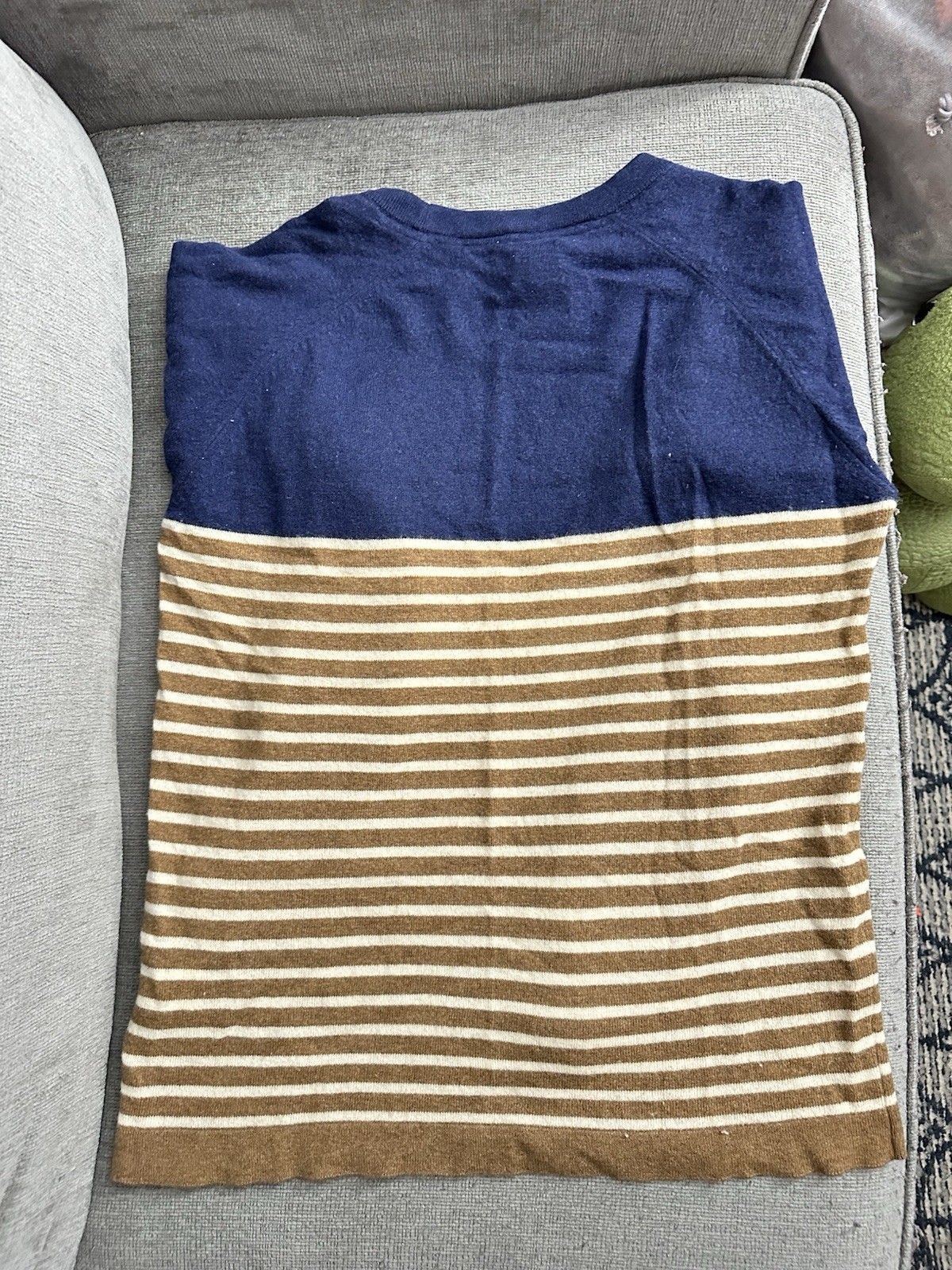 Norse Projects Sweater Men Medium Blue Striped Wool Pullover Lightweight Jumper image 2