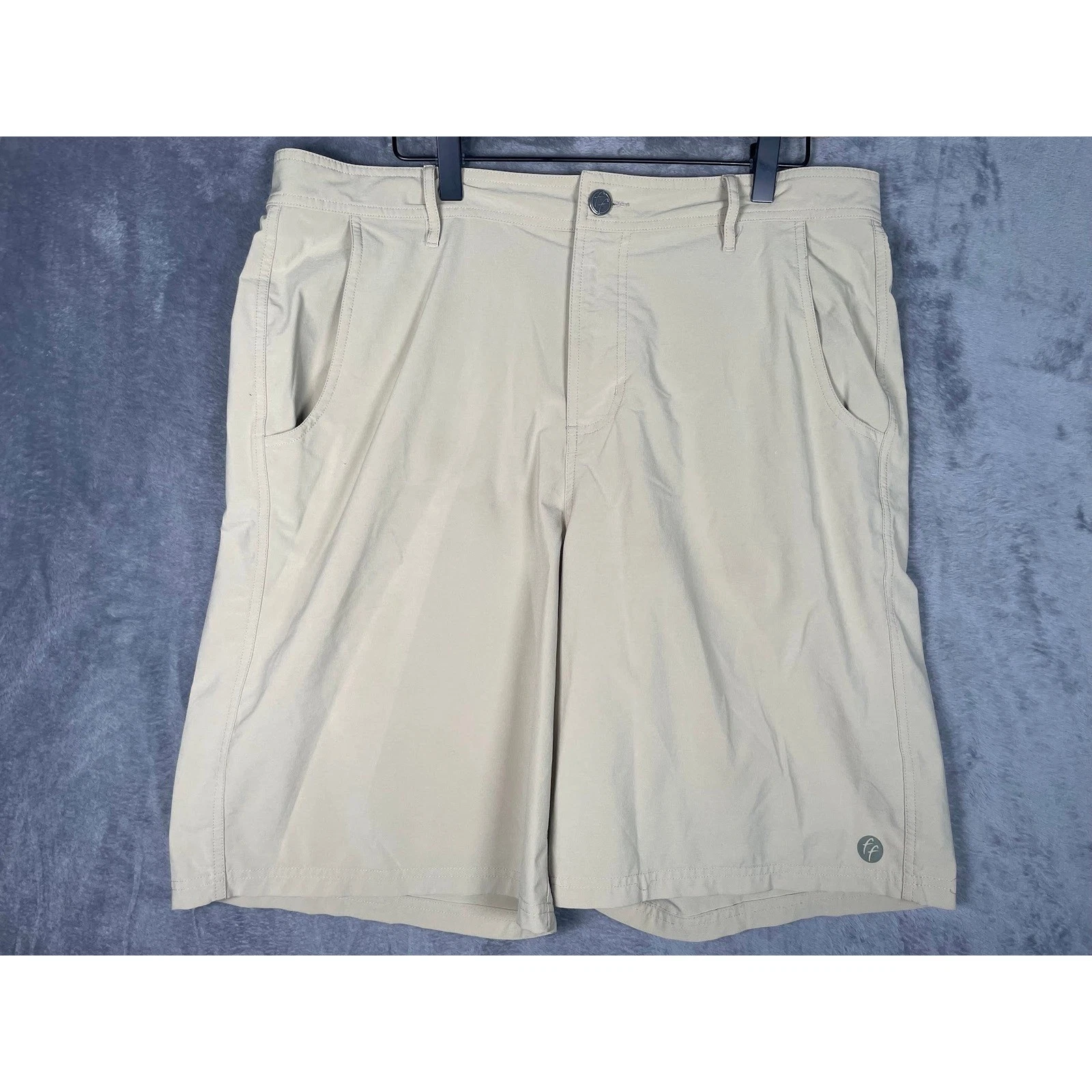 Free Fly Mens Nomad Shorts Size 36 Khaki Tan Stretch Performance Fishing Hiking