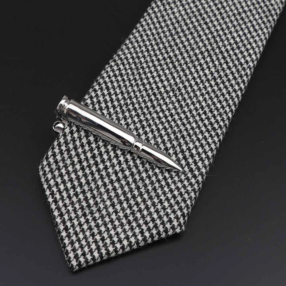 Copper Metal Tie Clip - Acrylic Beard Gun Bullet Stylish Men Fashion Accessory - Image 4 of 4