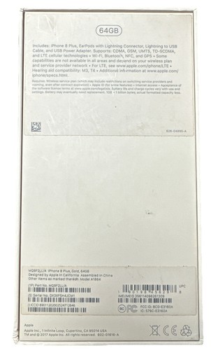 EMPTY BOX ONLY (NO PHONE) Apple iPhone 8 Plus 64 GB Rose Gold - Picture 2 of 3