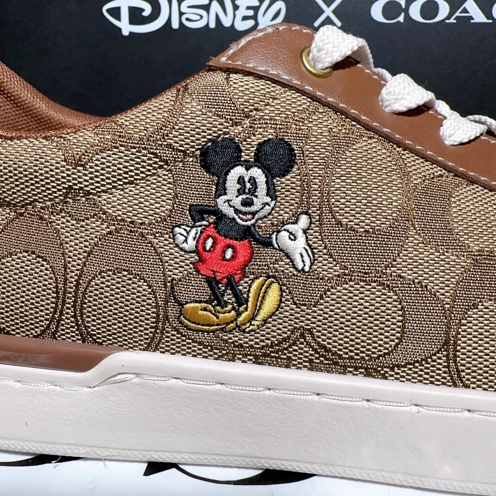 NWB Disney X Coach Clip Low Top Sneaker With Mickey Mouse