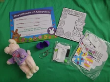 Hugfun Vintage Easter Stuffed Animal Pig Lot of 6 Crafts Brain Teaser Cute Gift