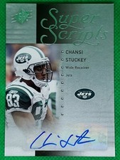 Chansi Stuckey 2009 Upper Deck SPx Card #S-CS Super Scripts Autograph - NY Jets