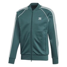 adidas ORIGINALS MENS SST TRACK JACKET TOP GREEN WHITE 3-STRIPE SUPERSTAR NEW OG
