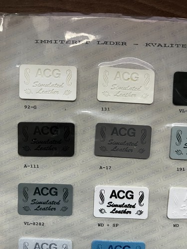 Vintage ACG Sundsvall Leather Labels - Mixed Colors, Sample Catalog Page - Picture 3 of 6