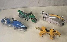 Lot 4 Power Rangers Bikes Motorcycle 1996 Bandai Zord Sabertooth,  *SEE PICS*
