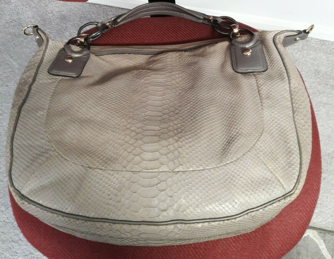 AUTH COACH EMB SNAKE/PYTHON LEATHER LARGE SATCHEL… - image 4