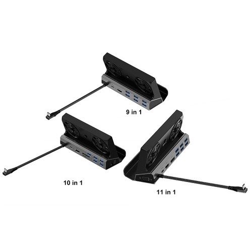 Dock Stand Gigabit Ethernet 1000Mbps RJ45 USB Hub HDMI-Compatible for Steam Deck - Zdjęcie 8 z 21