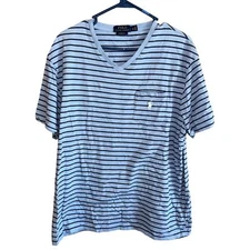 Polo Ralph Lauren men’s striped v-neck classic fit t-shirt (large)