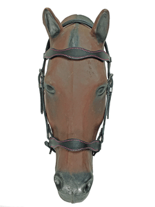 Paso Fino Headstall Double stiked w Hot roze Thread en S.S. Hardware Paso Fino Headstall Double stiked w Hot roze Thread en S.S. Hardware