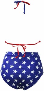 high waisted american flag bikini