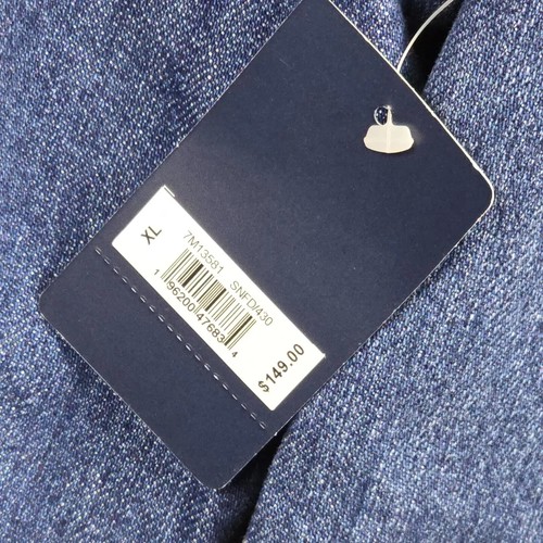 LUCKY BRAND Denim Jacket Mens EXTRA LARGE XL BLUE FLANNEL Button Up Trucker NWT - Picture 11 of 11