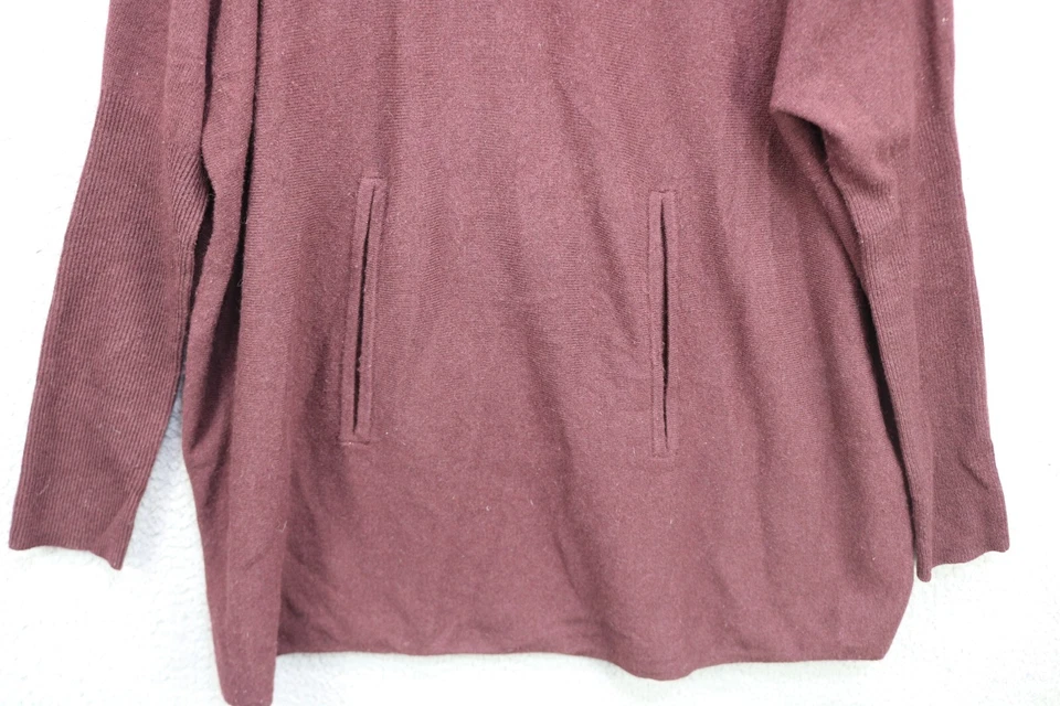 Suéter Garnet Hill gola alta-Borgonha-Médio-Aquecedor de mão-Lã e cashmere - Imagem 2 de 4