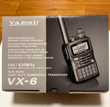 Yaesu VX-6 144/430MHz Dual Band Submersible Amateur Handy Transceiver FM Radio