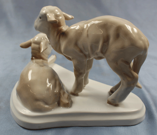 Lamm Sheep Figurine Porcelain Figurine Rosenthal Reins Porcelain 1910 Lambs - Picture 3 of 6