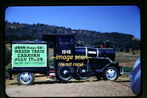 Kodachrome Slide of Angels Camp Fair California Truck Locomotive in 1954