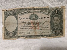  COMMONWEALTH OF AUSTRALIA ONE POUND NOTE, ARMITAGE/McFARLANE H18 933446 (E-5)
