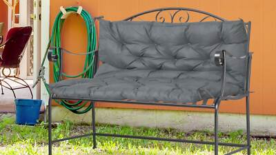 Outsunny Seater Garden Bench Cushion Outdoor Seat Pad with Ties