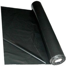 Black Polythene Sheet Ground Protection Cover 1000 Guage (Heavy Duty) 4m x 25m