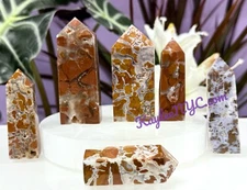 Wholesale Lot 1 Lb Natural Brecciated Jasper Obelisk Tower Point Crystal