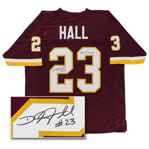 DeAngelo Hall Signed Jersey Inscribed "Fight for Old DC" (JSA) Redskins Burgundy - Foto 1 di 6