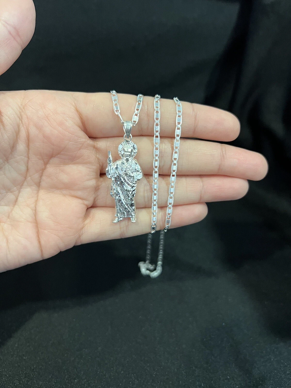 Ciondolo in argento sterling 925 piccolo San Giuda San Giuda catenina Valentino 18 24 26