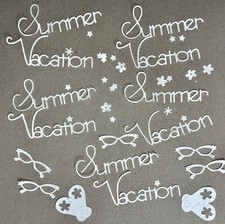 5 summer vacation cardstock paper die cut embellishments scrapbook