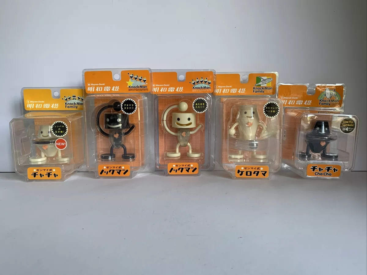 Maywa Denki Knock Man Family Wind up Figure Toy Hula Cymbals JAPAN Set Of 5 NIB