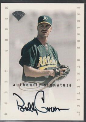 133, 1996 Leaf Signature, Original Autograph of Buddy Groom, Athletics