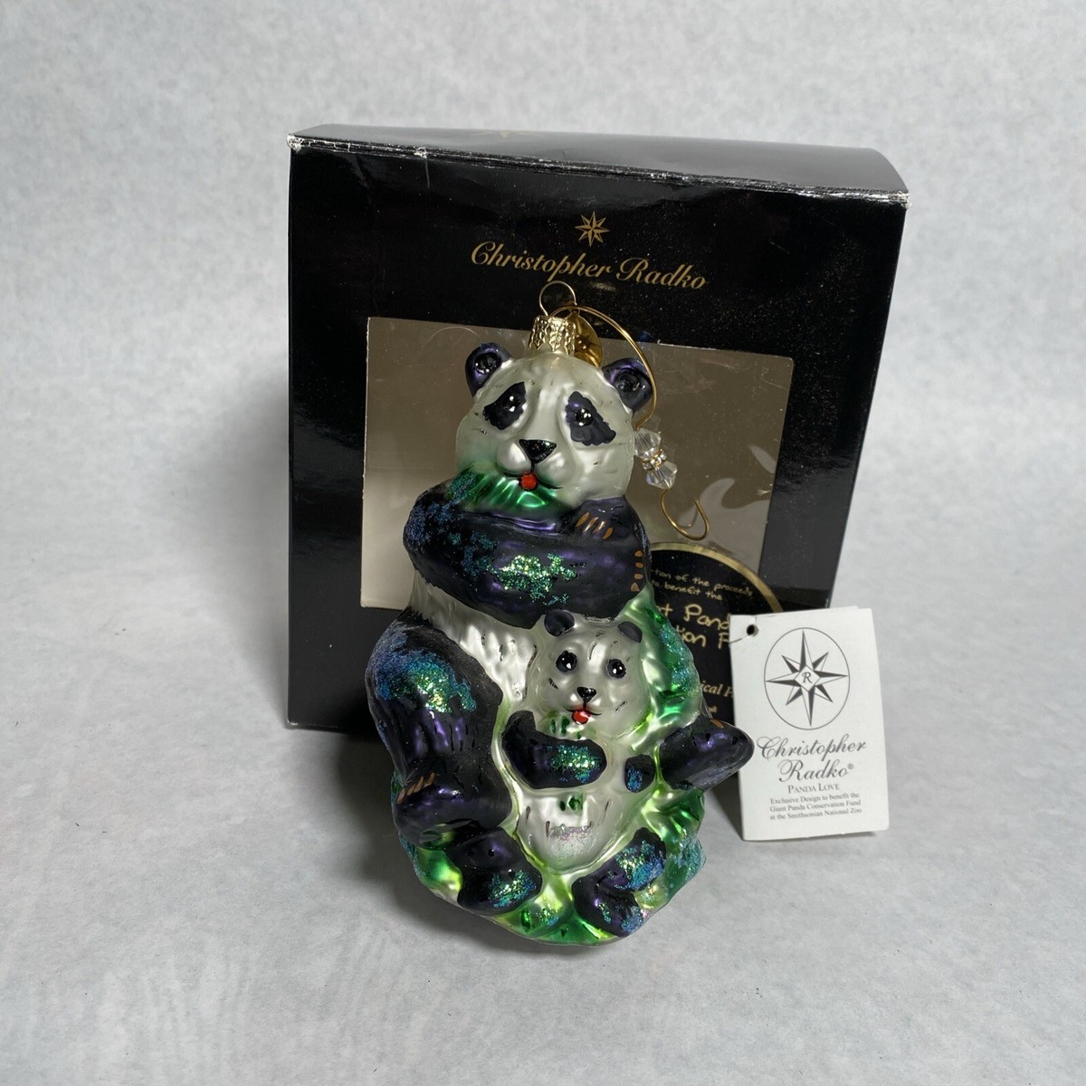 Christopher Radko Panda Love Smithsonian National Zoo  display picture 1