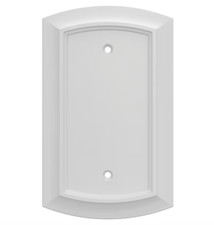 Brainerd W46572-PW Pure White Chatham Single Blank Cover Wall Plate