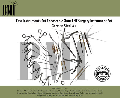 Fess Instruments Set Endoscopic Sinus ENT Surgery Instrument Set German Steel A+