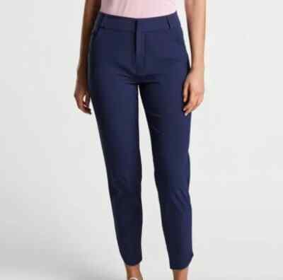 PETER MILLAR Woman Golf Pants Navy Surge Performance Ankle Stretch Outdoor Size6
