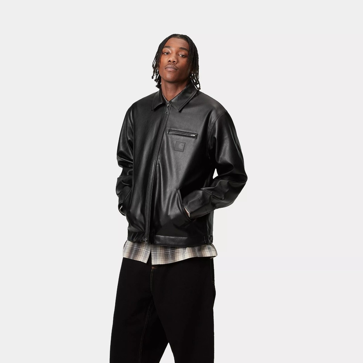 ジャケット・アウター XL Carhartt DETROIT LEATHER JACKET Carhartt WIP Detroit Leather Jacket Black Size XS-XXL | eBay