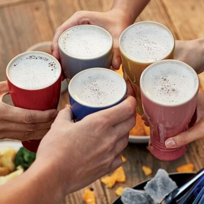 Le Creuset Beer Tumbler 250ml Rose Quartz Stoneware Japan with Box