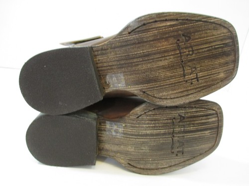 Ariat Kids Ranchero Boots New In Box Powder Brown/LIme Wide Square Toe 11" H 9 M - 第 6/12 張圖片