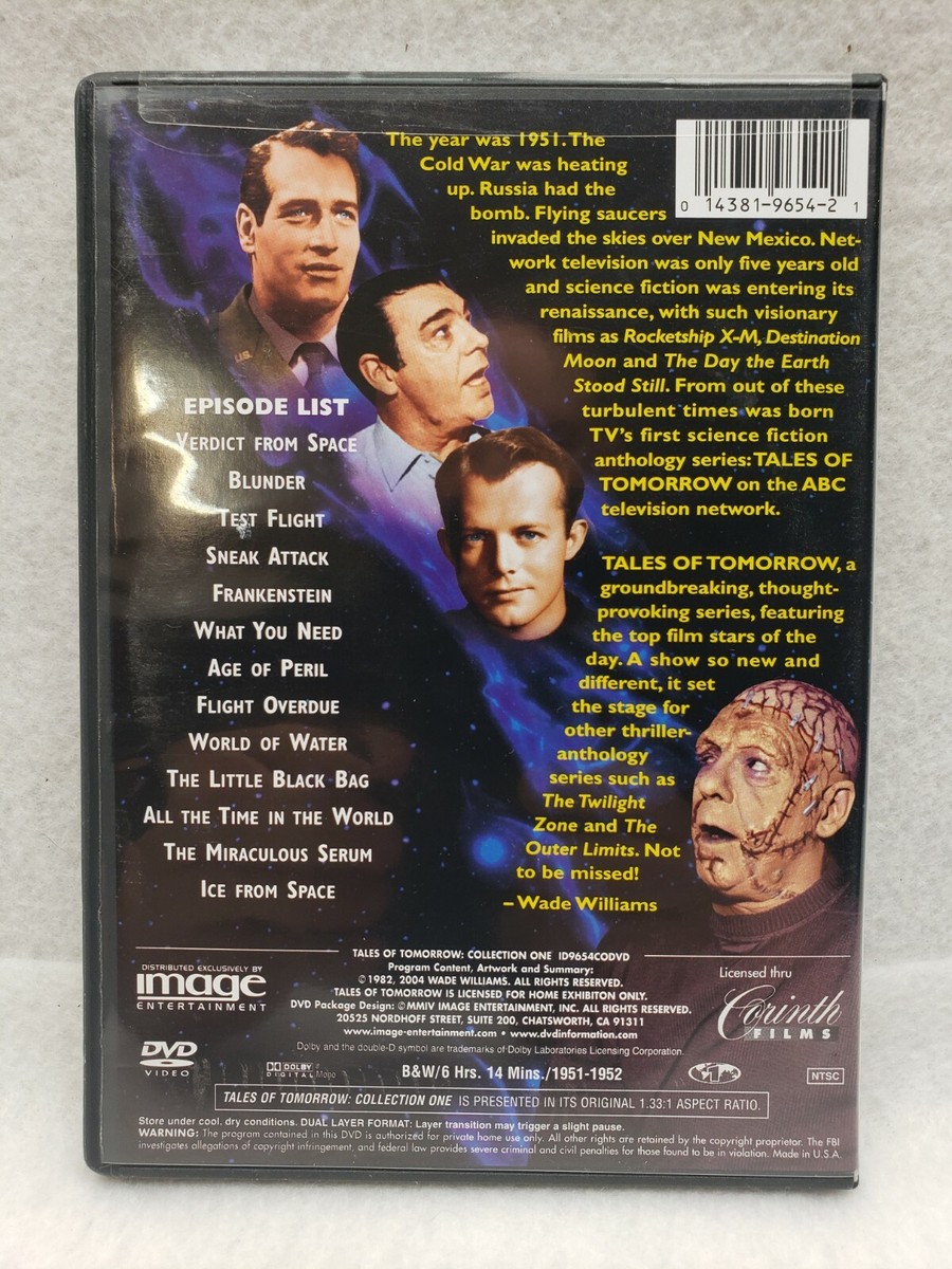 Tales of Tomorrow Collection One of 1st Season Shows 2 DVDs Set