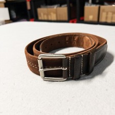 Stefano Corsini Leather Belt Handmade In Italy Silver Hardware Mens 42