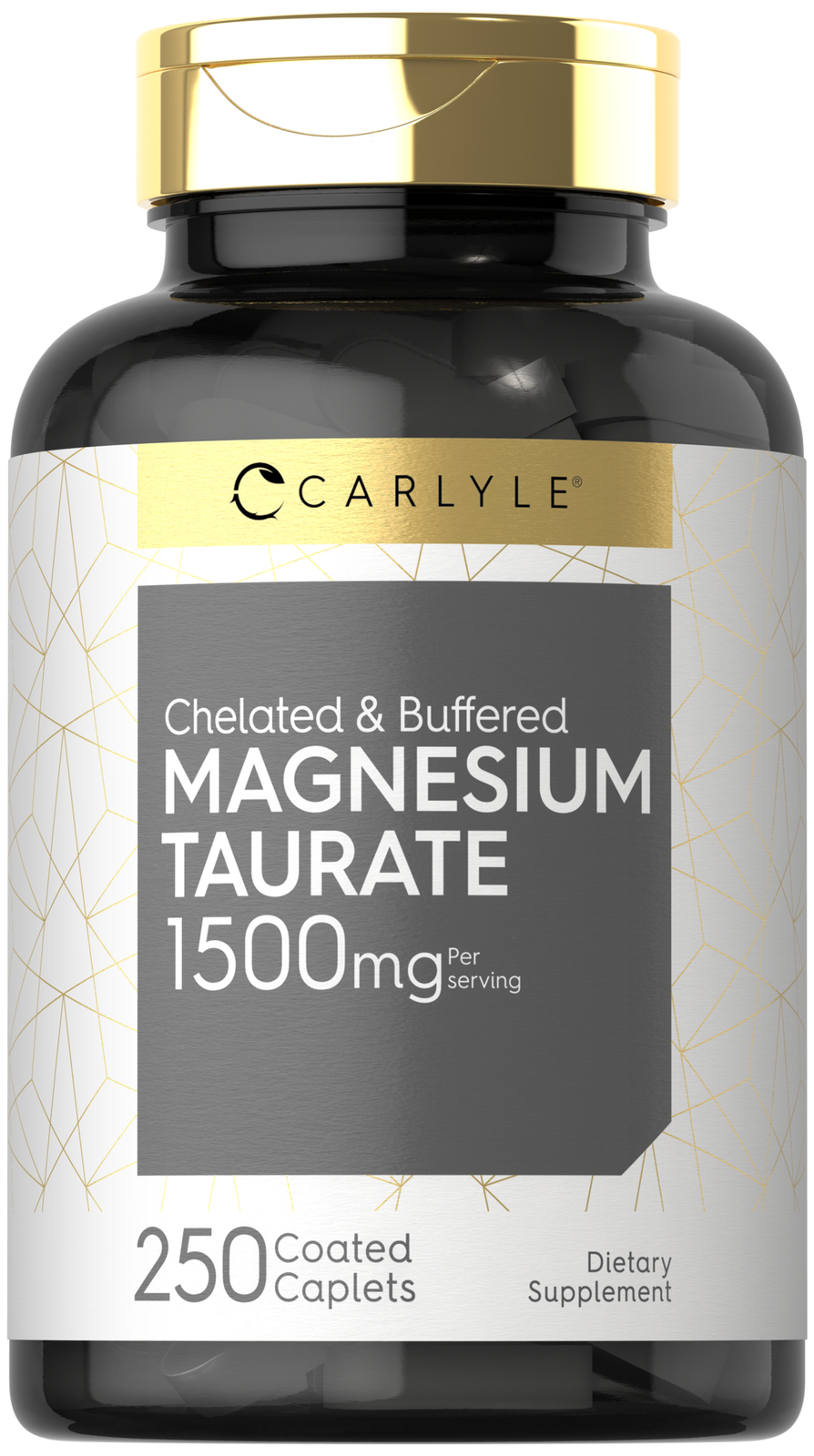Magnesium Taurate 1500mg 250 Caplets Vegetarian, NonGMO by