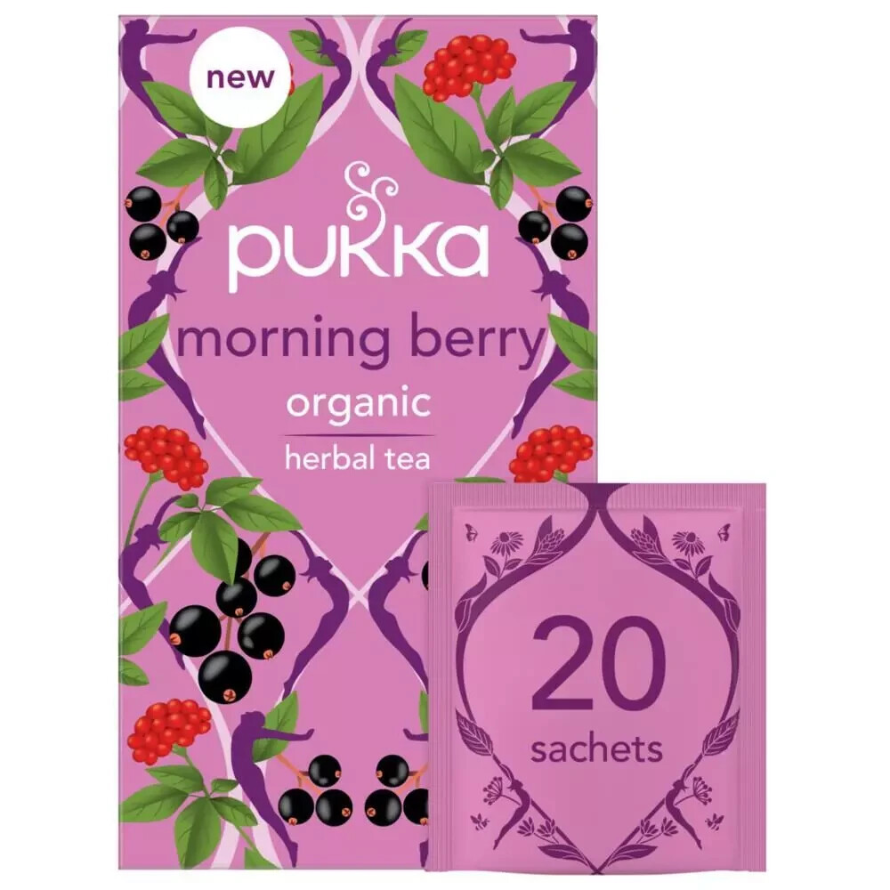 Pukka Herbs Morning Berry Organic Herbal Tea - 20 Sachets